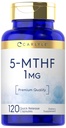 Carlyle 5-MTHF L Methylfolate 1mg | 120 캡슐 | 비 GMO & 글루텐 무료 보충 | 프리미엄 품질