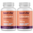 캡슐 당 BESTVITE L-Citrulline 750mg (240 채식 캡슐) (120 x 2) - NO Stearates 없음 - 실리카 없음 - 필러 없음 - 비 GMO - 글루텐 무료 - 채식