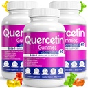 (3 팩) BioVitalica에 의해 Quercetin Gummies - Bromelain 비타민 C와 아연 & Elderberry + 비타민 D3-5 1 Immune 지원 - 어린이와 성인을위한 아연 Quercetin 750 mg