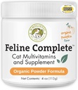 Wholistic 애완 동물 유기 펠린 완전한 유기 호박 - 4 Oz - 고양이를 위한 Multivitamin & Probiotic 분말 - 자연적인 고양이 음식 & 소화 지원