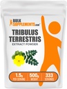 BulkSupplements.com Tribulus Terrestris 추출물 분말 - Tribulus Terrestris 보충제, 초본 보충 - 글루텐 무료, 봉사 당 1.5g, 500g (1.1 파운드) (팩 1)
