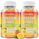 칼륨 구연산염 Gummies, 높은 칼륨 보충교재 Gummies 1200mg 지원 다리 크림 & 근육 건강, 성인 & 아이를 위한 칼륨 Gummies, 채식주의자, 망고 풍미 120