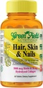 Greenfield Nutritions Halal Biotin Tablet for Adult - 60 Halal Multivitamin for Hair Skin and Nails - 50mg Collagen 및 Minerals가있는 높은 효능 5000mcg Biotin - 젤라틴 글루텐 무료, 비 GMO 비타민