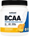 Nutricost BCAA 분말 (오렌지 망고, 60 서빙) - 2 : 1 최적화 비율, 글루텐 무료, 비 GMO, 채식