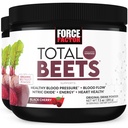 FORCE FACTOR Total Beets Superfood Beet Root Powder 2-Pack은 순환, 혈액 흐름, 질소 산화물, 에너지, 내구시간, 체력, 심혈관 심장 건강 보충교재, 60의 서빙을 지원하는 Nitrates