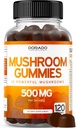 버섯 Gummies 2500mg 10 에 1 혼합 (120 사자 Mane와 Gummies, Cordyceps, Reishi & More Functional Mushrooms) 초점 & 두뇌 버섯 보충 - Vegan & 세 번째 파티 테스트 - 미국 만든