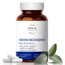 TIVA Ashwagandha 캡슐 650mg 검은 후추 추출물 - 스트레스, 대사, 면역 기능 및 계류를위한 자연 지원 - Vegan, Non-GMO, 실험실 테스트 - 60 초본 캡슐