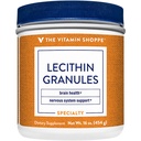 비타민 Shoppe Lecithin 과립 - 뇌 & Nerve 기능, 100 % Soy 기반을 지원하는 필수 지방산의 자연 조합, 매일 (16 온스 분말)