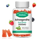 Ashwagandha Gummies, Extra Strength Vitamin D3, Calm Mood Relaxation & Immune Support, 혼합 Berry Vegan Sugar Free Chews 60 카운트를위한 유기 Ashwa 뿌리 추출물 보충