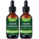 NEW AGE Chlorophyll Liquid Drops - 천연 농축물 - 에너지 부스터, 소화 및 면역 시스템 지원, 내부 탈취제, 간기능 - (2 Fl Oz (Pack of 2))