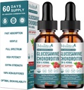 (2 팩) 글루코사민 Chondroitin MSM 액체 하락 - Elderberry, Boswelia, Bromelain, Hyaluronic 산을 가진 여분 힘 합동 지원 보충교재 - 성인, 남자 & 여자를 위한 산화 방지제 면역성이 있는 지원
