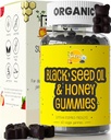 Siraj Organic Black Seed Oil Gummies w/Honey &15% Thymoquinone | 면역 지원 멀티비타민, 스트레스 릴리프 거미 비타민 | 심황, Apple Cider Vinegar, Multivitamin Gummies