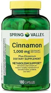 일반적인 스프링 밸리 Cinnamon 플러스 크롬, 1,000 mg, 180 카운트 캡슐 - 일반 웰빙 및 + 스티커 건조 상점에 대한 천연 다이어트 보충