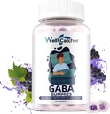GABA 보충교재 Gummies 500mg: 성인 아이를 위한 Chewable GABA L-theanine 보충교재 Gummies 비 Melatonin 잠 원조 Calm 마음 긴장 기복 Zzz 더 나은 설탕 자유로운 포도 풍미 60CT를 위한 5-HTP를 가진 마음