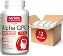 Jarrow 공식 알파 GPC, 300mg의 규정식 보충교재, 성인, 60의 Veggie 캡슐, 30 일 공급 (12의 팩)를 위한 뇌 건강 보충교재