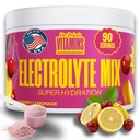 Dr. Price’s Electrolyte Mix | 슈즈프리 히어링 파우더 72+ Trace Minerals | 설탕 없음, 빠른 용해 전해질 분말 패킷 | Cherry Lemonade, 90 서빙