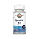 KAL Liposomal 비타민 K2 보충 MK7 100 mcg - 높은 흡수, Liposomal 기술 - 진보된 뼈 지원 - Vegan, 글루텐 자유로운, Soy 없이 만드는, 30의 서빙, 30의 VegCaps