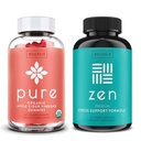 WellPath 어머니 Gummies & Zen Mood 지원 보조 식품 묶음 - Detox & Calm 에너지 조합, Vegan, 60 Cts 각각