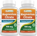 최고의 자연 마그네슘 시트레이트 (Citrato de Magnesio) 400mg 250 정제 (2 정제 당 요소 마그네슘의 400 mg) (2)