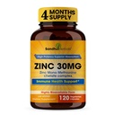 SANDHUHERBALS 아연 남성 & 여성을 위한 30mg 캡슐 | 120의 조사 (팩의 1) | Immune & 산화를 억제하는 지원을 위한 아연 보충교재 | Zink 30 mg 보충교재 지원 피부 건강