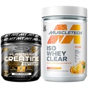 MuscleTech Creatine + Whey Protein Isolate 번들 백금 Creatine Iso Whey Clear, 오렌지