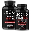 Jocko 연료 보충 교재 뭉치 - 남자를 위한 시험 승압기 + Omega 3 물고기 기름 (2 팩) 강력한 산화 방지제 & 근육 건축업자