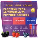 Keto Vitals Berry Electrolytes Powder Packets No Sugar | Keto Friendly Electrolytes Travel Packets | 다양한 개별 Stickpacks | 에너지 음료 믹스 | Zero Calorie | Zero Carb (Berry Assorted, 30)