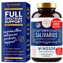 Lactobacillus Salivarius Probiotic - Teeth 및 Gums를위한 24bn CFU L Salivarius 치과 Probiotics - 성인, 면역 지원, 소화 건강을위한 나쁜 호흡 치료 - 60 구두 Probiotic 캡슐