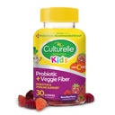 Culturelle Kids 매일 Probiotic Packets 30ct + Veggie 섬유 Gummies 소화 및 면역 건강 지원