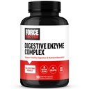 FORCE FACTOR Digestive Enzymes Complex to Support Digestive Health, Gut Health, 여성 및 남성용 Bloating Relief 제공, Full-Spectrum 10 Digestive Enzymes, Non-GMO, 90 캡슐