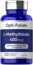 Carlyle L Methylfolate 400 mcg | 120 채식 캡슐 | 최적화 및 활성화 된 메틸 Folate | Non-GMO & 글루텐 무료 보충 | By Opti-Folate