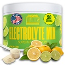 Dr. Price’s Electrolyte Mix | 슈즈프리 히어링 파우더 72+ Trace Minerals | 설탕 없음, 빠른 용해 전해질 분말 패킷 | 레몬 - 레몬, 90 인분