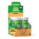 Amazing Grass Fizzy Green Tablets Energy Tropical : Greens + Green Tea Caffeine, 산화 방지제, 60 카운트가있는 물 맛 정제