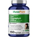 NusaPure 높은 흡수 세겹 Chlorophyll 1000 mg 150 Veg 모자 Vegetarians와 Vegans, 비 GMO를 위해 적당한