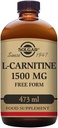 Solgar L-Carnitine 1500 mg 액체, 16 oz. - 자연 레몬 맛 - 심장 건강 - 에너지, 대사, 운동 내구시간 및 회복 지원 - 비 GMO, Vegan, 글루텐 & 낙농장 무료 - 약 31 서빙