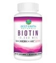 제일 지구 Naturals Biotin 10,000mcg - 머리 성장, 강한 못, 긴 눈 속임 및 건강한 피부를 지원하는 여분 힘 Biotin 비타민 보충교재