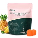 Airboy Feminine Balance Gummies - 여성 PH를위한 파인애플 Gummies - 질 Probiotics Gummy - 면역 지원, 질 Flora Balance - 60 Gummies