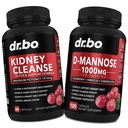 Kidney Cleanse & D Mannose 보조 식품 - Kidney Detox 지원 보충교재, D-Mannose 500mg 1000mg 캡슐 - DMannose & Natural Cranberry 지원 Kidney, Bladder & Urinary Tract 건강 보조 식품