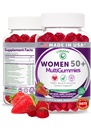 Lunakai USA Made 50 Plus Women's Multivitamin Gummies - 건강 및 활력을위한 필수 비타민 및 미네랄 강화 - 60ct