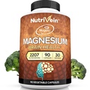 Nutrivein 프리미엄 Magtein 마그네슘 L-Threonate 보충교재 2207 mg - 90의 모자 (3 일): 뇌, 수면, 계류 및 회복을 위한 높은 흡수 마그네슘 계통