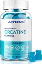 NutraBits Creatine Monohydrate Gummies, 서빙 당 5g Creatine Monohydrate - 설탕 또는 인공 색소, 채식주의자 & 할랄 - 블루 베리 맛 - 60 Gummies