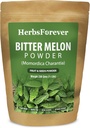 Herbsforever Bitter Melon 분말 Karela 분말 비타민 C 비 GMO, Vegan 230 GMS에서 부유한