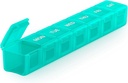 Sukuos Extra Large Weekly Pill 주최자, 7 Day Daily Pill Box Case Arthritis 친화적 인 실크 스크린은 비타민, 생선 기름 또는 보충제 (Cyan)에 대한 명확한 뚜껑이있는 의약품 용기를 인쇄했습니다.