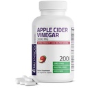 Bronson Apple Cider Vinegar 3000 MG per 서빙 추가 강도 - 비 GMO, 200 채식 정제
