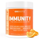 GOBIOTIX 비타민 C - 면역 방어 지원 보충 - 면역 분말 웰빙 부스터 - Vegan Superfood - Elderberry, Turmeric, B12 비타민 보충, 비 GMO 및 설탕 무료 (오렌지)