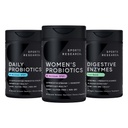 Sports Research All Vegan: 프리바이오틱스(60억 CFU), Probiotics & Ginger(Plant Based) 및 Prebiotics(65억 CFU)를 가진 여성 프로바이오틱스(50억 CFU)