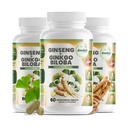 GreeNatr Ginko Biloba & Panax Ginseng 보충교재 - 기억과 초점을 위한 빨간 인삼 뇌 보충교재 - Ginkgo Biloba 좋은 시각, 면역 체계 및 개량한 혈액 교류를 위한 보충 교재 - 3개의 병