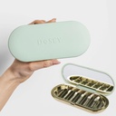 Dosey 7 Day Pill Compact Travel Pill 주최자 - 의약품 저장 및 보호를위한 7 Pill Compartments가있는 Pill Case - 미러가있는 세련된 및 우아한 약물 주최자, Sage