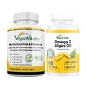Vegan Vitality Immunity 부스터 번들 6 개월 - Vegan Multivitamins 및 Vegan Omega 3 조류 오일. 면역, Vegans 및 채식주의 에너지 전반적인 건강을위한 고강도 식물 기반 공식
