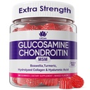 글루코사민 Chondroitin Gummies, 설탕 자유로운 글루코사민 Chondroitin MSM 보충교재, Boswellia Turmeric, 가수분해된 교원질 & Hyaluronic 산, 남자 & 여자를 위한 뼈 건강, 60 Cts를 가진 여분 힘